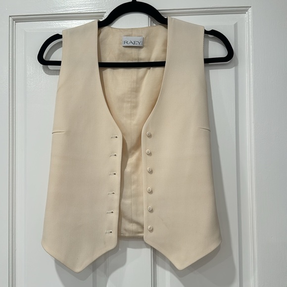 Raey Cream Two-Piece Waistcoat/Vest and Trouser Set UK 4 (US 0) - Picture 2 of 4